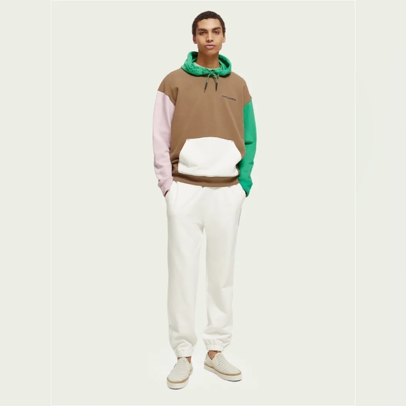 SCOTCH & SODA Unisex Colour-Block Hoodie - Picture 9 of 13